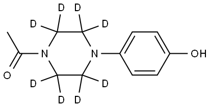 1-ACETYL-4-(4-HYDROXYPHENYL)PIPERAZINE-D8 结构式