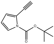 2-ETHYNYLPYRROLE-1-CARBOXYLIC ACID, T-BUTYL ESTER 结构式