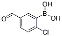 2-CHLORO-5-FORMYLBENZENEBORONIC ACID 结构式