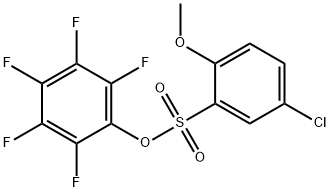 2,3,4,5,6-PENTAFLUOROPHENYL 5-CHLORO-2-METHOXYBENZENESULPHONATE 结构式