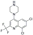 1-[6,8-DICHLORO-2-(TRIFLUOROMETHYL)QUINOL-4YL]PIPERAZINE 结构式