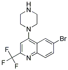1-[6-Bromo-2-(trifluoromethyl)quinol-4-yl]piperazin 结构式