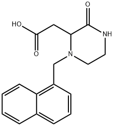 2-(1-(萘-1-基甲基)-3-氧代哌嗪-2-基)乙酸 结构式