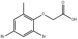 2-(2,4-DIBROMO-6-METHYLPHENOXY)ACETIC ACID 结构式