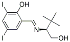 (S)-(-)-2-[(1-HYDROXY-3,3-DIMETHYLBUTAN-2-YLIMINO)METHYL]-4,6-DIIODOPHENOL 结构式