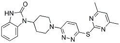 1-(1-(6-[(4,6-DIMETHYLPYRIMIDIN-2-YL)THIO]PYRIDAZIN-3-YL)PIPERIDIN-4-YL)-1,3-DIHYDRO-2H-BENZIMIDAZOL-2-ONE 结构式