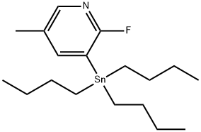 2-氟-5-甲基-3-(三丁基锡烷基)吡啶 结构式