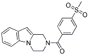 2-[4-(Methylsulfonyl)benzoyl]-1,2,3,4-tetrahydropyrazino[1,2-a]indole 结构式