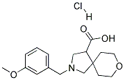 2-(3-METHOXY-BENZYL)-8-OXA-2-AZA-SPIRO[4.5]DECANE-4-CARBOXYLIC ACID HYDROCHLORIDE 结构式