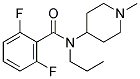 2,6-DIFLUORO-N-(1-METHYLPIPERIDIN-4-YL)-N-PROPYLBENZAMIDE 结构式