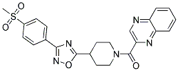 2-[(4-(3-[4-(METHYLSULFONYL)PHENYL]-1,2,4-OXADIAZOL-5-YL)PIPERIDIN-1-YL)CARBONYL]QUINOXALINE 结构式