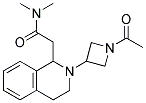 2-[2-(1-ACETYLAZETIDIN-3-YL)-1,2,3,4-TETRAHYDROISOQUINOLIN-1-YL]-N,N-DIMETHYLACETAMIDE 结构式