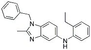 (1-Benzyl-2-methyl-1H-benzoimidazol-5-yl)-(2-ethyl-phenyl)-amine 结构式