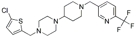 1-[(5-CHLORO-2-THIENYL)METHYL]-4-(1-([6-(TRIFLUOROMETHYL)PYRIDIN-3-YL]METHYL)PIPERIDIN-4-YL)PIPERAZINE 结构式