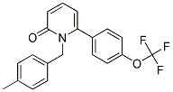 1-(4-METHYLBENZYL)-6-[4-(TRIFLUOROMETHOXY)PHENYL]PYRIDIN-2(1H)-ONE 结构式