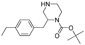 2-(4-ETHYL-BENZYL)-PIPERAZINE-1-CARBOXYLIC ACID TERT-BUTYL ESTER 结构式