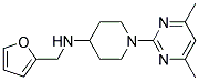 1-(4,6-DIMETHYLPYRIMIDIN-2-YL)-N-(2-FURYLMETHYL)PIPERIDIN-4-AMINE 结构式