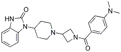 1-(1-(1-[4-(DIMETHYLAMINO)BENZOYL]AZETIDIN-3-YL)PIPERIDIN-4-YL)-1,3-DIHYDRO-2H-BENZIMIDAZOL-2-ONE 结构式