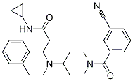 2-(2-[1-(3-CYANOBENZOYL)PIPERIDIN-4-YL]-1,2,3,4-TETRAHYDROISOQUINOLIN-1-YL)-N-CYCLOPROPYLACETAMIDE 结构式