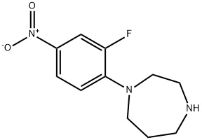 1-(2-FLUORO-4-NITROPHENYL)HOMOPIPERAZINE 结构式
