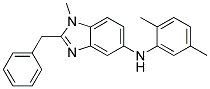 (2-BENZYL-1-METHYL-1H-BENZOIMIDAZOL-5-YL)-(2,5-DIMETHYL-PHENYL)-AMINE 结构式