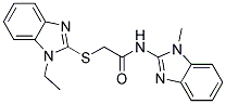 2-[(1-Ethyl-1H-benzimidazol-2-yl)thio]-N-(1-methyl-1H-benzimidazol-2-yl)acetamide 结构式