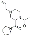 1-ACETYL-4-ALLYL-2-(PYRROLIDIN-1-YLCARBONYL)PIPERAZINE 结构式