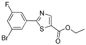 2-(3-BROMO-5-FLUORO-PHENYL)-THIAZOLE-5-CARBOXYLIC ACID ETHYL ESTER 结构式