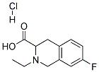 2-ETHYL-7-FLUORO-1,2,3,4-TETRAHYDRO-ISOQUINOLINE-3-CARBOXYLIC ACID HYDROCHLORIDE 结构式