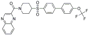 2-[(4-([4'-(TRIFLUOROMETHOXY)BIPHENYL-4-YL]SULFONYL)PIPERIDIN-1-YL)CARBONYL]QUINOXALINE 结构式