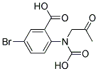 2-(ACETYL-CARBOXYMETHYL-AMINO)-5-BROMO-BENZOIC ACID 结构式