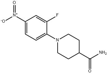 1-(2-氟-4-硝基苯基)哌啶-4-甲酰胺 结构式