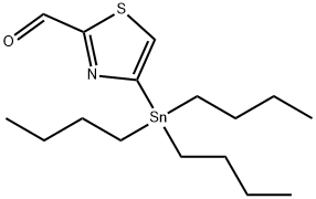 4-(三丁基锡基)噻唑-2-甲醛 结构式