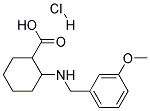 2-(3-METHOXY-BENZYLAMINO)-CYCLOHEXANECARBOXYLIC ACID HYDROCHLORIDE 结构式