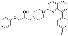 1-(4-[8-(4-FLUOROPHENYL)QUINOLIN-2-YL]PIPERAZIN-1-YL)-3-PHENOXYPROPAN-2-OL 结构式