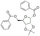1,5-DI-O-BENZOYL-2,3-O-ISOPROPYLIDENE-ALPHA-D-RIBOFURANOSE 结构式
