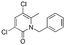 1-Benzyl-3,5-dichloro-6-methyl-1H-pyridin-2-one 结构式