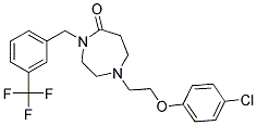 1-[2-(4-CHLOROPHENOXY)ETHYL]-4-[3-(TRIFLUOROMETHYL)BENZYL]-1,4-DIAZEPAN-5-ONE 结构式