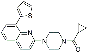 2-[4-(CYCLOPROPYLCARBONYL)PIPERAZIN-1-YL]-8-(2-THIENYL)QUINOLINE 结构式