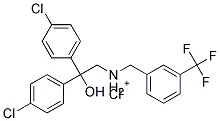 2,2-BIS(4-CHLOROPHENYL)-2-HYDROXY-N-[3-(TRIFLUOROMETHYL)BENZYL]-1-ETHANAMINIUM CHLORIDE 结构式