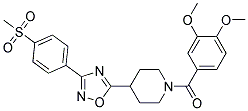 1-(3,4-DIMETHOXYBENZOYL)-4-(3-[4-(METHYLSULFONYL)PHENYL]-1,2,4-OXADIAZOL-5-YL)PIPERIDINE 结构式