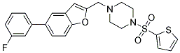 1-([5-(3-Fluorophenyl)-1-benzofuran-2-yl]methyl)-4-(2-thienylsulfonyl)piperazine 结构式
