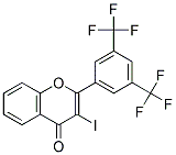 2-(3,5-BIS-TRIFLUOROMETHYL-PHENYL)-3-IODO-CHROMEN-4-ONE 结构式