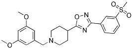 1-(3,5-DIMETHOXYBENZYL)-4-(3-[3-(METHYLSULFONYL)PHENYL]-1,2,4-OXADIAZOL-5-YL)PIPERIDINE 结构式