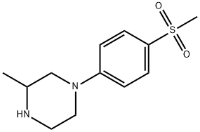 1-[4-(METHYLSULFONYL)PHENYL]-3-METHYLPIPERAZINE 结构式