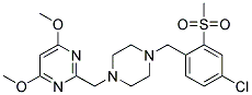 2-((4-[4-CHLORO-2-(METHYLSULFONYL)BENZYL]PIPERAZIN-1-YL)METHYL)-4,6-DIMETHOXYPYRIMIDINE 结构式