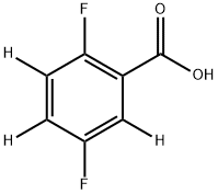 2,5-DIFLUOROBENZOIC-D3 ACID 结构式