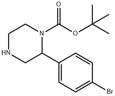 2-(4-溴苯基)哌嗪-1-羧酸叔丁酯 结构式