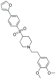 1-[2-(3,4-DIMETHOXYPHENYL)ETHYL]-4-([4-(2-FURYL)PHENYL]SULFONYL)PIPERIDINE 结构式