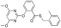 2-[(4,6-DIMETHOXYPYRIMIDIN-2-YL)OXY]THIOBENZOIC ACID, S-(2-METHYLBENZYL) ESTER 结构式